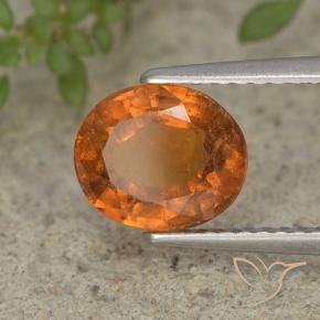 granate hessonita Naranja medio natural de 2.03 ct, Ovalada, VS-SI