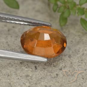 granate hessonita Naranja medio natural de 2.03 ct, Ovalada, VS-SI