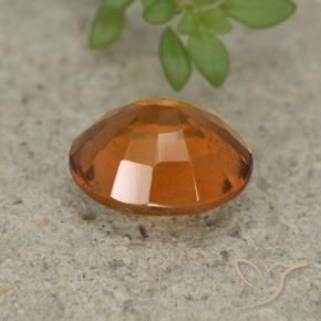 granate hessonita Naranja oscuro natural de 2.42 ct, Ovalada, VS