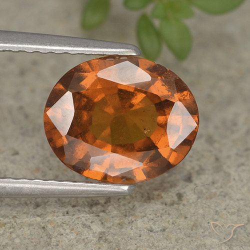 2.23ct Natural Naranja oscuro medio Granate Hessonita, Ovalada, VS