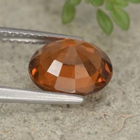 granate hessonita Naranja oscuro medio natural de 2.23 ct, Ovalada, VS