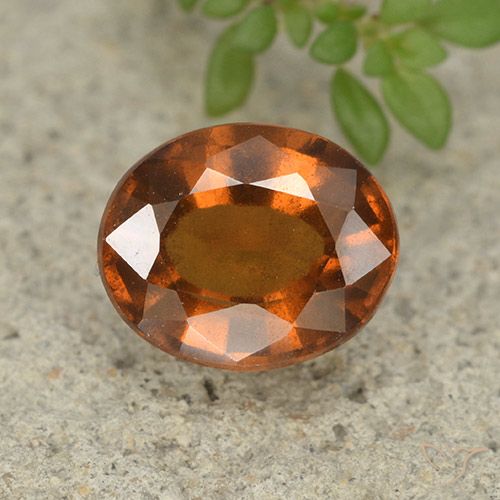 2.46ct Natural Naranja oscuro medio Granate Hessonita, Ovalada, VS
