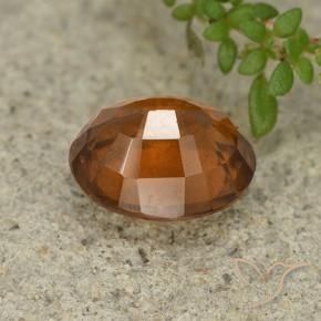 granate hessonita Naranja oscuro medio natural de 2.46 ct, Ovalada, VS