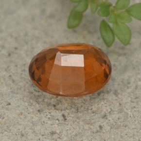 Granate hessonita naranja natural de 2,76 ct, corte óvalo, VS