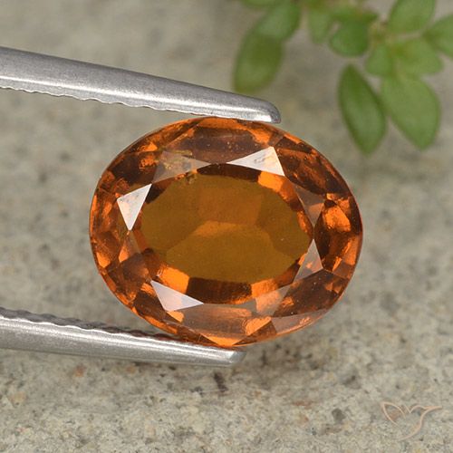 2.63ct Natural Naranja oscuro medio Granate Hessonita, Ovalada, VS-SI