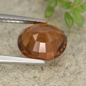 granate hessonita Naranja oscuro natural de 2.66 ct, Ovalada, VS