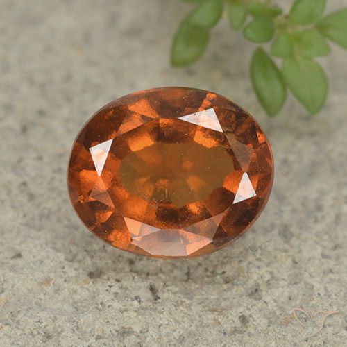 2.52ct Natural Naranja oscuro Granate Hessonita, Ovalada, VS