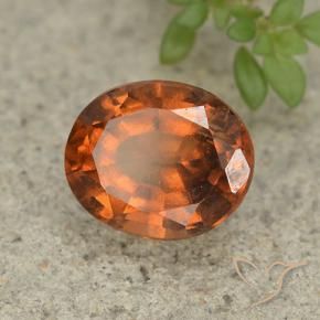 granate hessonita Naranja oscuro natural de 2.52 ct, Ovalada, VS