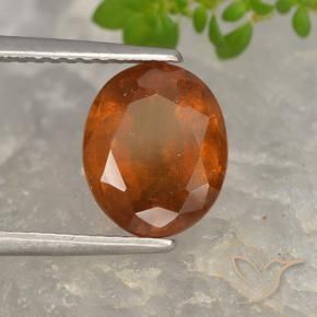 granate hessonita Ámbar naranja natural de 2.68 ct, Ovalada, VS-SI