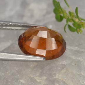 granate hessonita Naranja medio natural de 2.95 ct, Corte Óvalo, VS-SI