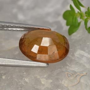 granate hessonita Naranja oscuro natural de 2.58 ct, Ovalada, VS-SI