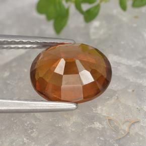 granate hessonita Naranja oscuro medio natural de 2.46 ct, Ovalada, VS-SI