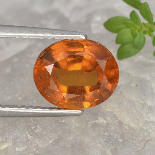 2.68ct Natural Naranja medio Granate Hessonita, Ovalada, VS-SI