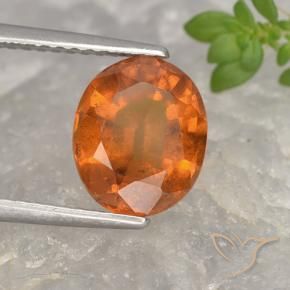granate hessonita Naranja medio natural de 2.68 ct, Ovalada, VS-SI