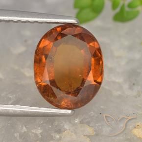 granate hessonita Naranja rojizo natural de 2.37 ct, Ovalada, VS-SI