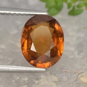 granate hessonita Naranja oscuro medio natural de 2.36 ct, Ovalada, VS-SI