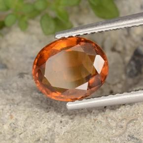 granate hessonita Naranja oscuro natural de 2.10 ct, Ovalada, VS