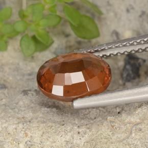 granate hessonita Naranja oscuro natural de 2.10 ct, Ovalada, VS
