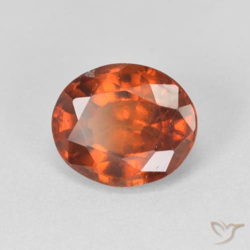 2.48ct Natural Medium Dark-Orange Granate Hessonita, Ovalada, VS