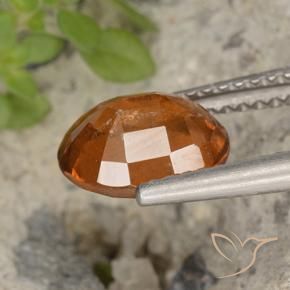 granate hessonita Naranja oscuro natural de 2.23 ct, Ovalada, VS-SI