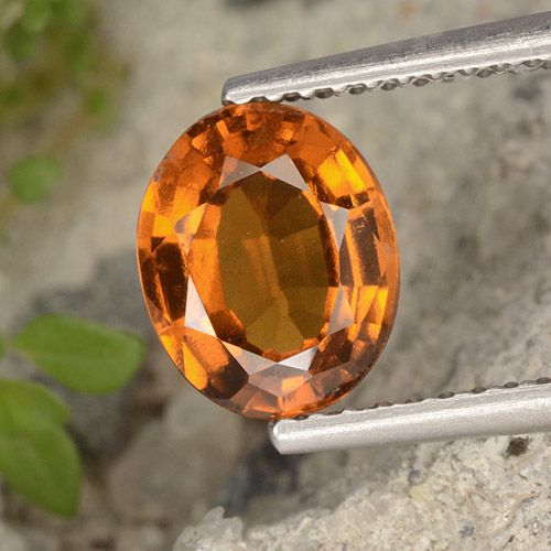 1.96ct Natural Naranja oscuro medio Granate Hessonita, Ovalada, VS