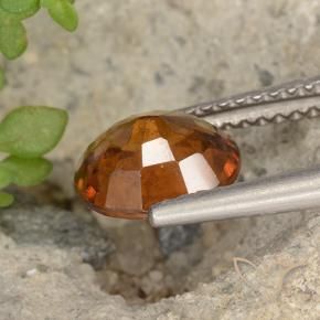 granate hessonita Naranja oscuro medio natural de 1.81 ct, Ovalada, VS