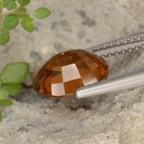 Granate hessonita naranja natural de 2,65 ct, corte óvalo, VS-SI