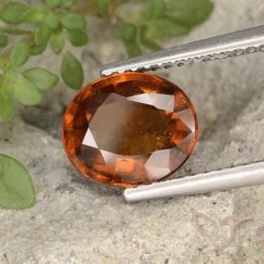 granate hessonita Naranja oscuro natural de 2.40 ct, Ovalada, VS-SI