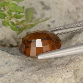 granate hessonita Naranja oscuro natural de 2.40 ct, Ovalada, VS-SI