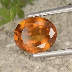 granate hessonita Naranja oscuro natural de 2.23 ct, Ovalada, VS-SI