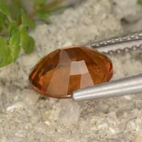 granate hessonita Naranja oscuro natural de 2.23 ct, Ovalada, VS-SI