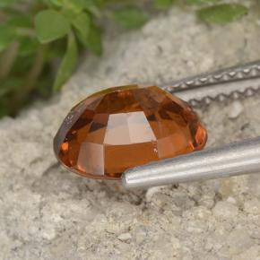 Granate hessonita naranja natural de 2,36 ct, corte óvalo, VVS-VS