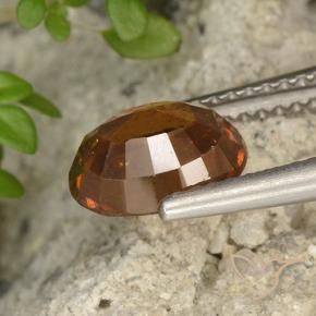 granate hessonita Naranja oscuro natural de 1.92 ct, Ovalada, VS