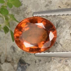 granate hessonita Ámbar naranja natural de 2.33 ct, Ovalada, VS-SI