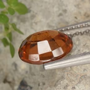 granate hessonita Ámbar naranja natural de 2.33 ct, Ovalada, VS-SI