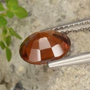 granate hessonita Naranja oscuro natural de 1.99 ct, Ovalada, VS