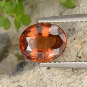 granate hessonita Ámbar naranja natural de 2.07 ct, Ovalada, VVS-VS