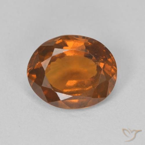 2.35ct Natural Naranja medio Granate Hessonita, Ovalada, VVS-VS