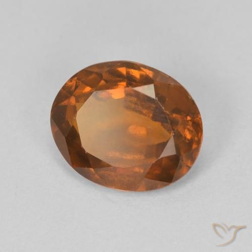 granate hessonita Naranja medio natural de 2.35 ct, Ovalada, VVS-VS