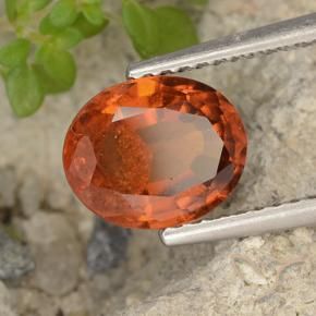 granate hessonita Naranja rojizo natural de 2.01 ct, Ovalada, VS-SI