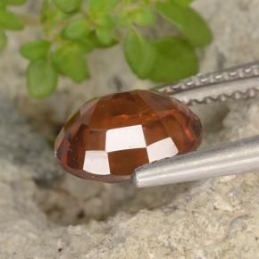 granate hessonita Naranja oscuro natural de 2.14 ct, Ovalada, VS