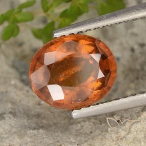 granate hessonita Ámbar naranja natural de 2.10 ct, Ovalada, VS-SI