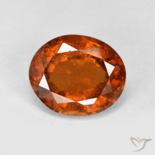 2.47ct Natural Naranja oscuro Granate Hessonita, Ovalada, VS-SI