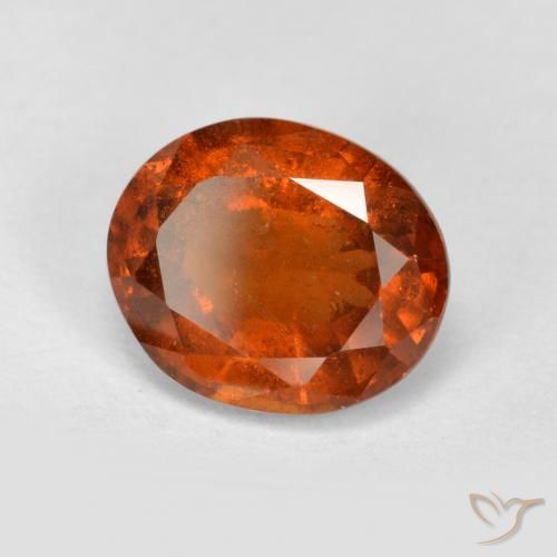 granate hessonita Naranja oscuro natural de 2.47 ct, Ovalada, VS-SI