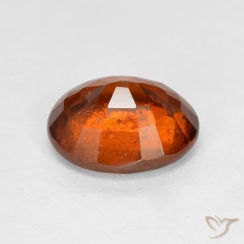 granate hessonita Naranja oscuro natural de 2.47 ct, Ovalada, VS-SI