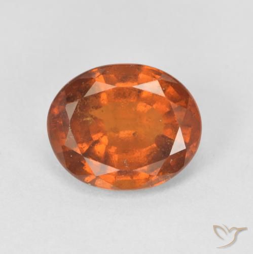 2.49ct Natural Naranja oscuro Granate Hessonita, Ovalada, VS-SI
