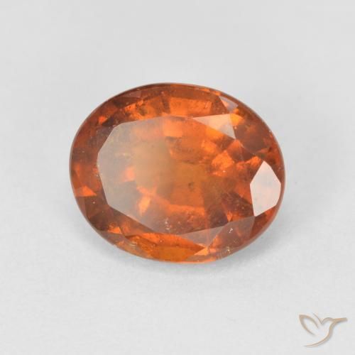 granate hessonita Naranja oscuro natural de 2.49 ct, Ovalada, VS-SI