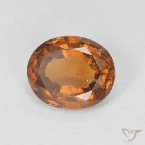 2.23ct Natural Naranja oscuro Granate Hessonita, Ovalada, VS-SI