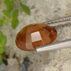 granate hessonita Naranja oscuro natural de 2.63 ct, Ovalada, VS-SI