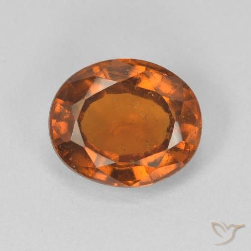 2.47ct Natural Medium Dark-Orange Granate Hessonita, Ovalada, VS-SI